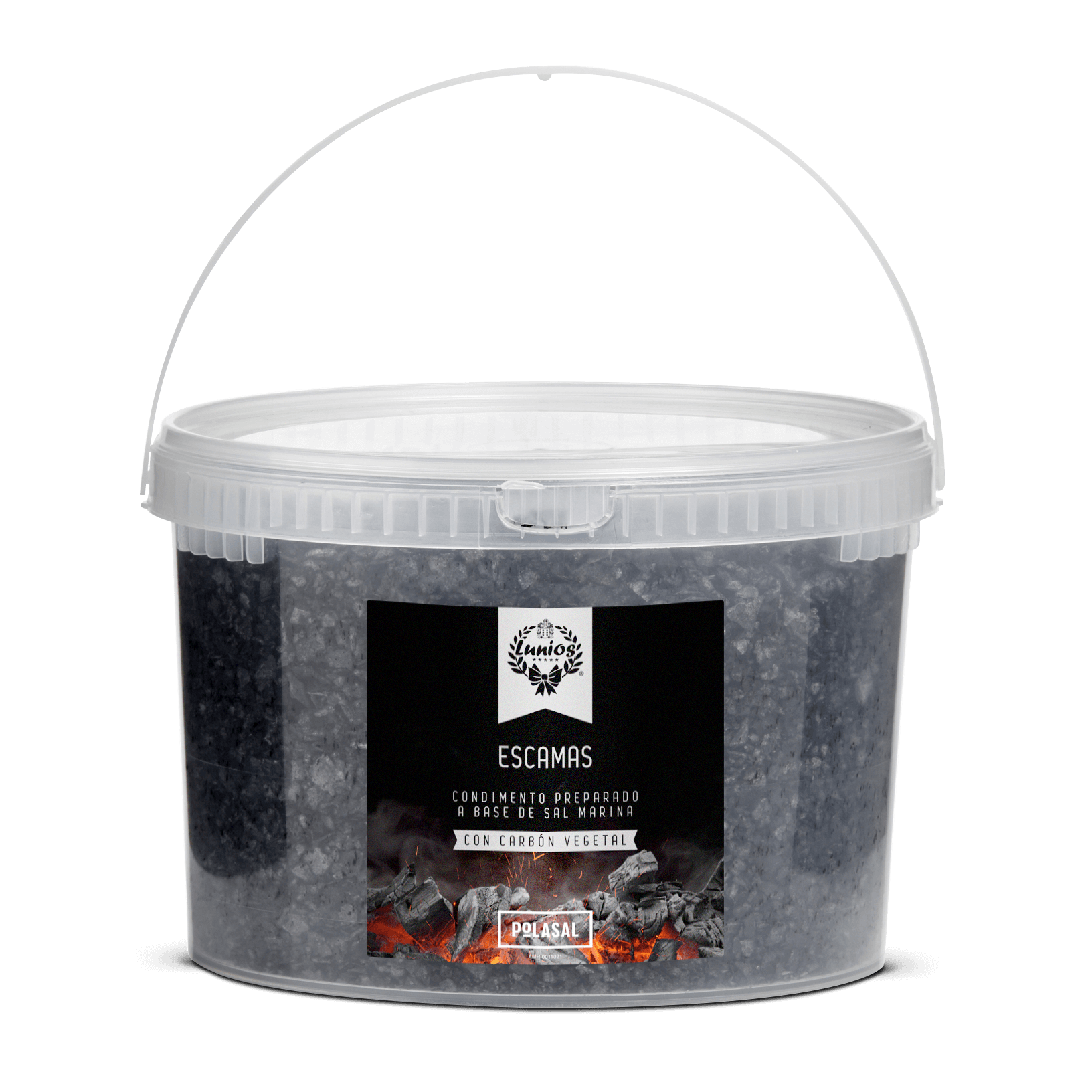 ESCAMAS CARBÓN Y PIMIENTA LUNIOS 1,5 KG