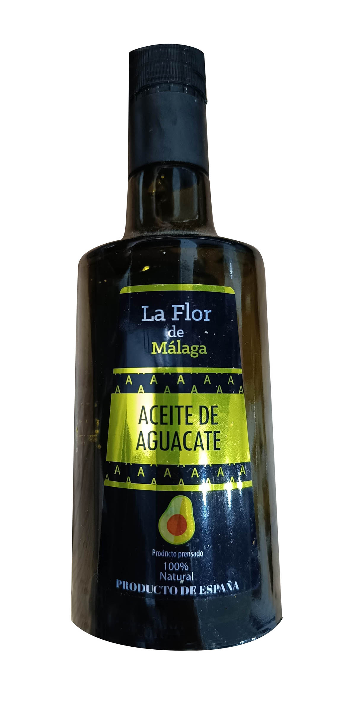ACEITE AGUACATE LA FLOR DE MÁLAGA CRISTAL 500 ML