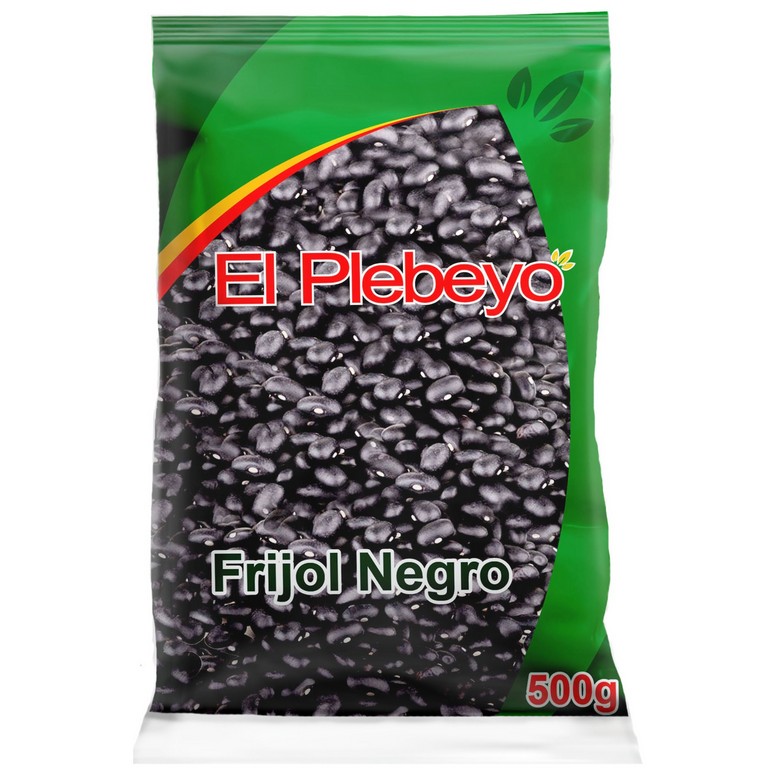 FRIJOL NEGRO EL PLEBEYO BOLSA 500 GR