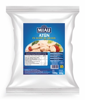 ATÚN MIAU EN ACEITE DE GIRASOL BOLSA 1 KG